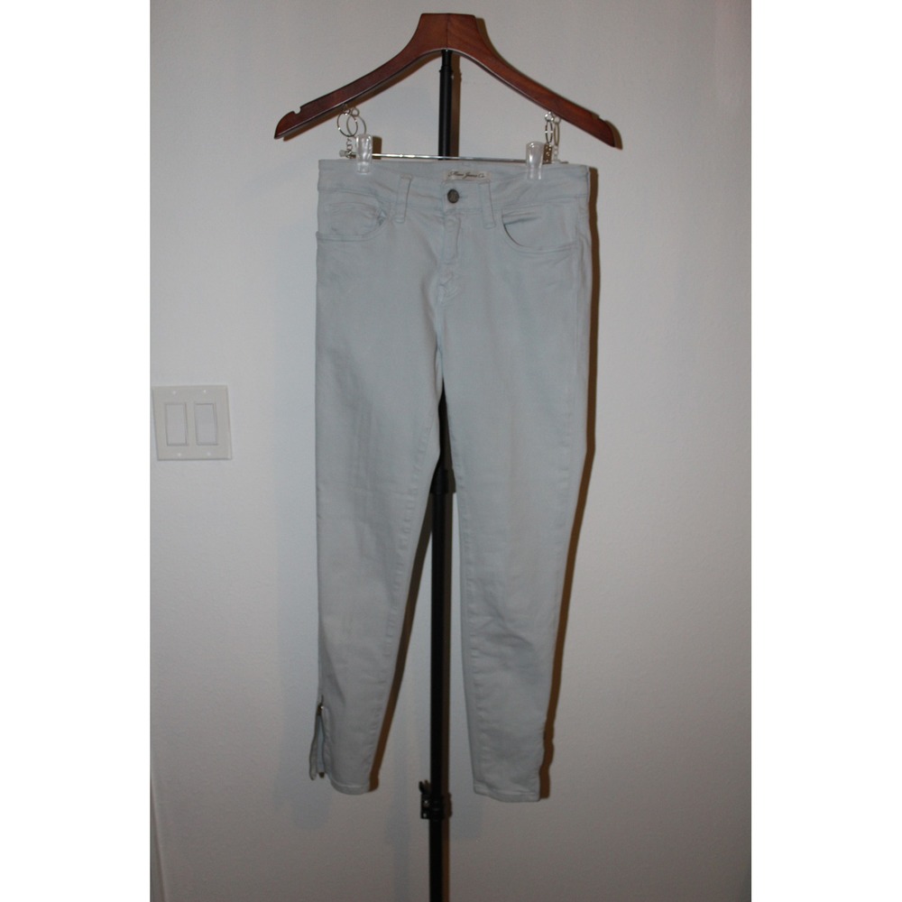 Mavi Adriana Ankle Zip Super Skinny Jeans Light Blue Mid Rise Women's 26 Moto